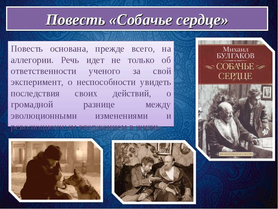 М а булгаков собачье сердце проблематика и образы 9 класс презентация