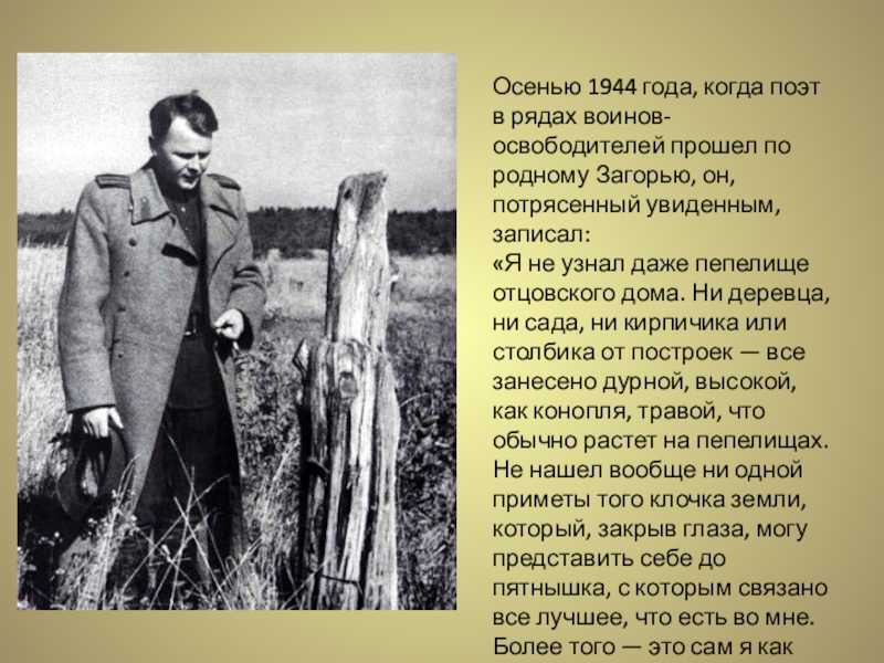 Семейные драмы александра твардовского. анализ стихотворения твардовского «отец и сын»