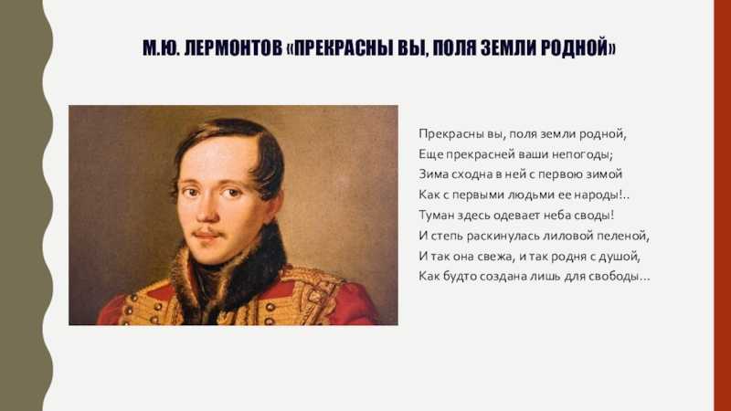 Анализ стихотворения лермонтова весна сочинения и текст