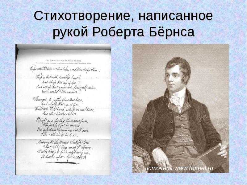 Р бернс честная бедность презентация 7 класс