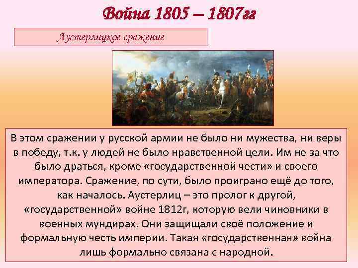 Вооружение русской и французской армии в романе война и мир презентация