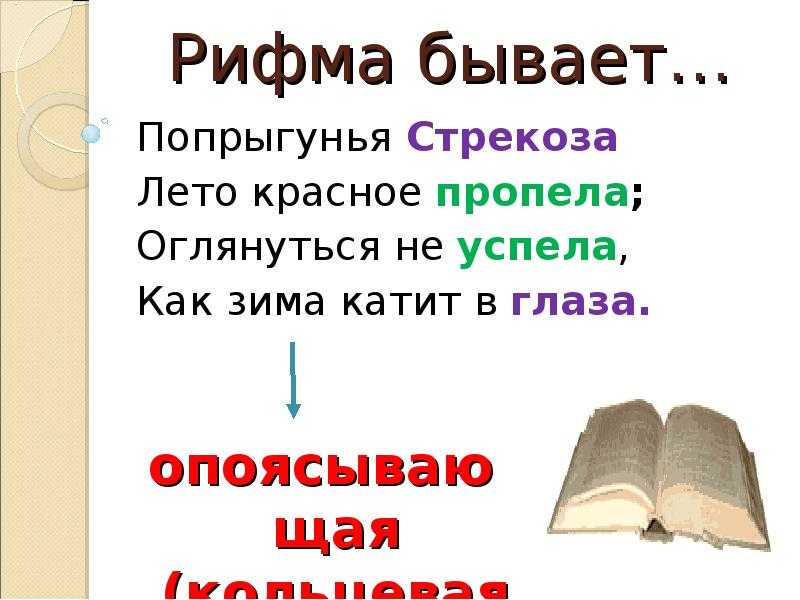 Рифма. рифмовка. размер стихотворения