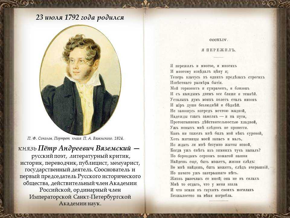 Стихи вяземского. читать онлайн.