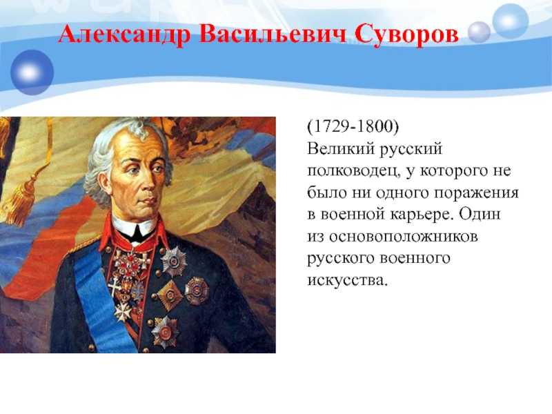 Краткая биография александра суворова