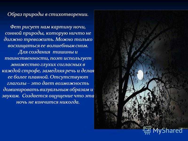 Анализ стихотворения фета грезы сочинения и текст