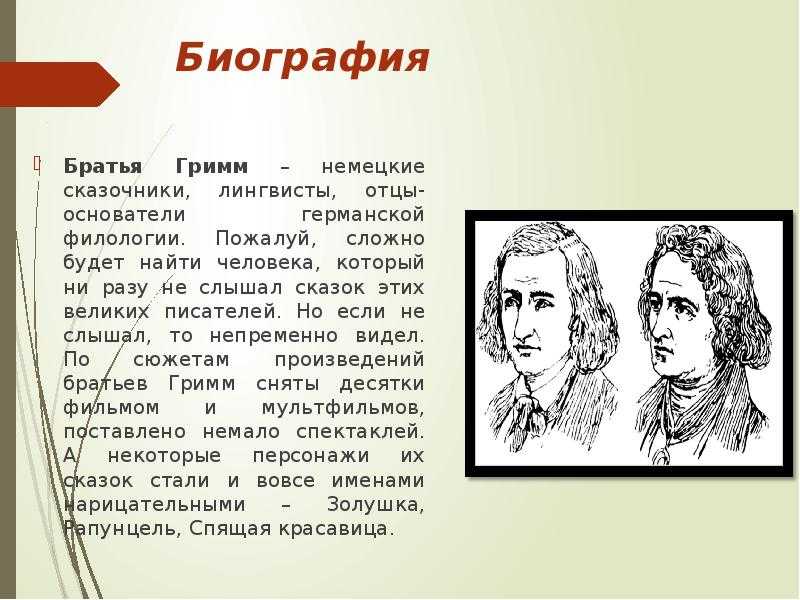 Братья гримм — биография, жизнь и творчество немецких писателей