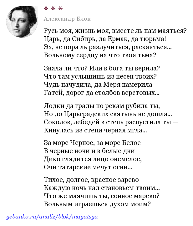 Урок по литературе в 11 классе по теме: «тема родины в лирике а.блока» план-конспект урока по русскому языку (11 класс) на тему