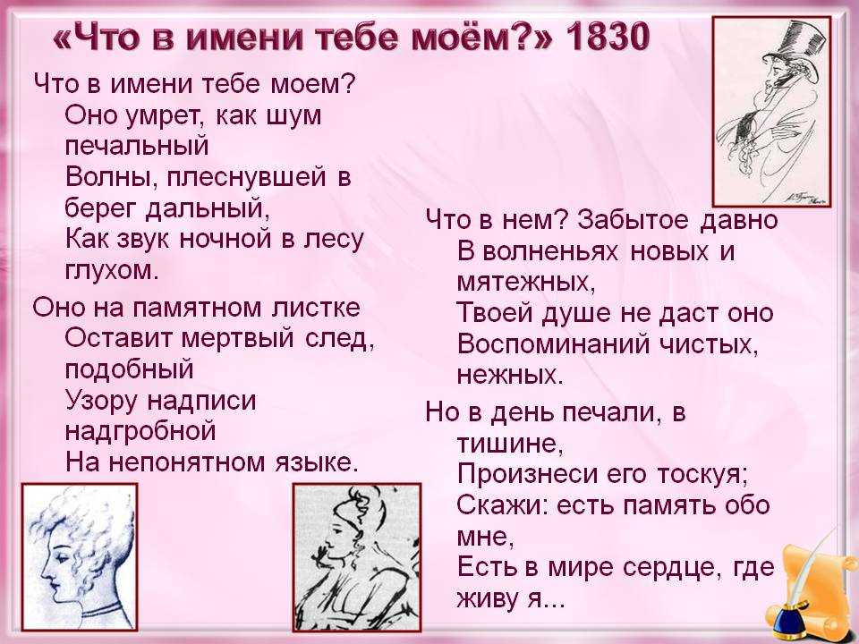 Презентация что в имени тебе моем