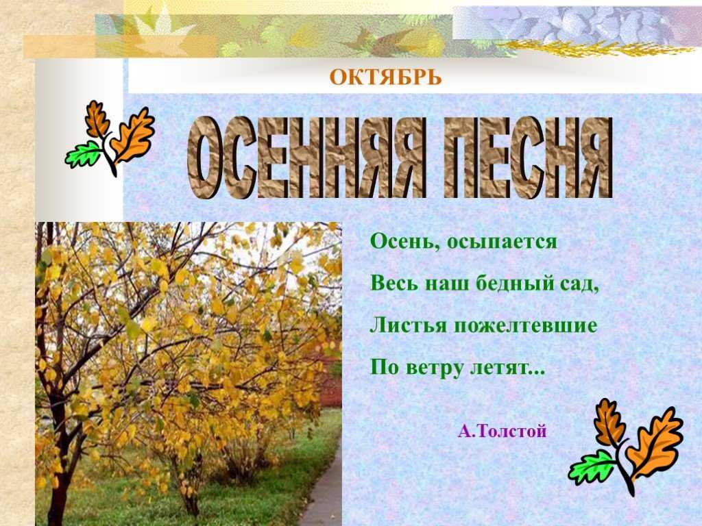 Осень обсыпает весь наш бедный сад. алексей константинович толстой