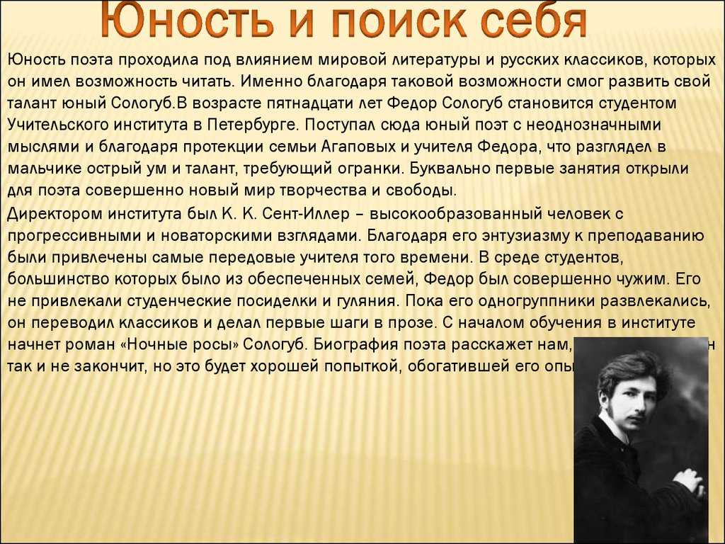 Краткая биография федора сологуба