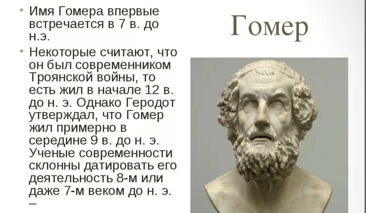 Краткая биография гомера самое главное