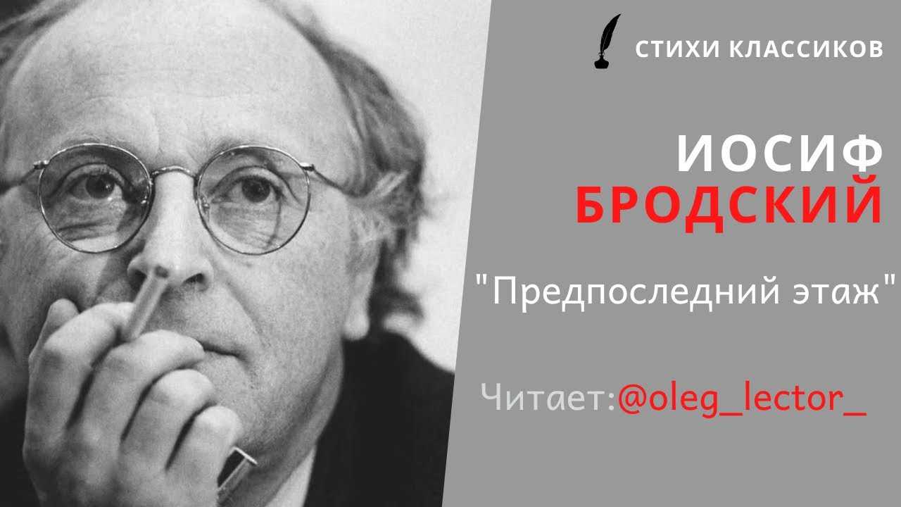 Анализ стихотворения иосифа бродского «одиночество»