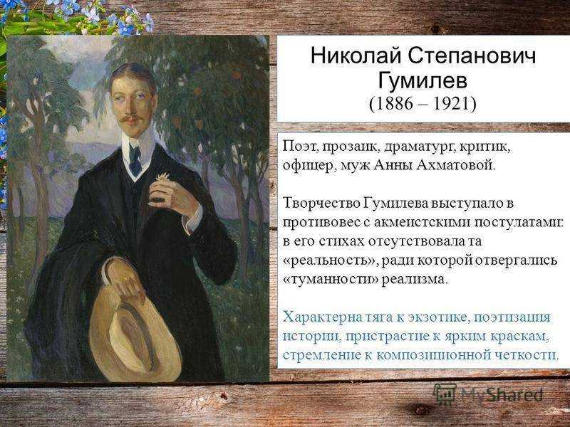 Гумилев ученый и писатель когда изучал. Жизнь Николая Степановича Гумилева 1886.