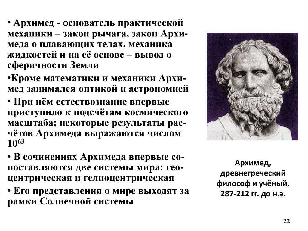 Биография Архимеда Кратко Самое Главное