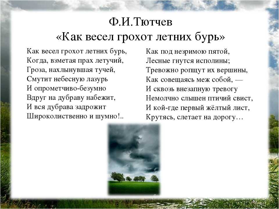 Тютчев стих славянам