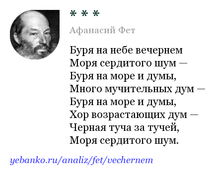 Афанасий фет 📜 буря