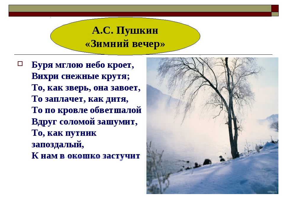 Лучшие стихи пушкина про зиму: «зимнее утро», «зимний вечер» и др.