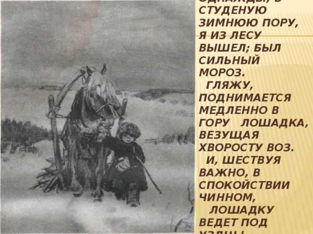 Николай некрасов - однажды, в студеную зимнюю пору