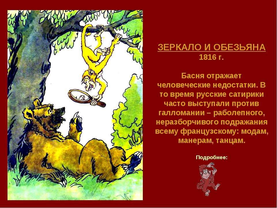 Басня мартышка читать. Басня Ивана Андреевича Крылова зеркало и обезьяна. Иван Андреевич Крылов басня зеркало и обезьяна. Иван Крылов — зеркало и обезьяна (басня). Басня Ивана Крылова мартышка и зеркало.