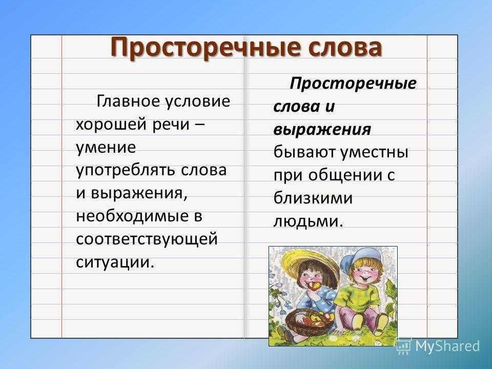 Просторечные слова выражения