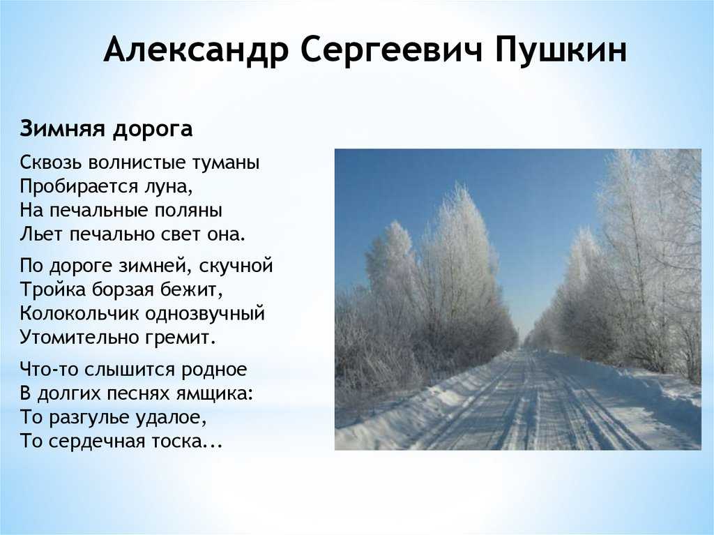 Анализ стихотворения а.с. пушкина "зимняя дорога"
