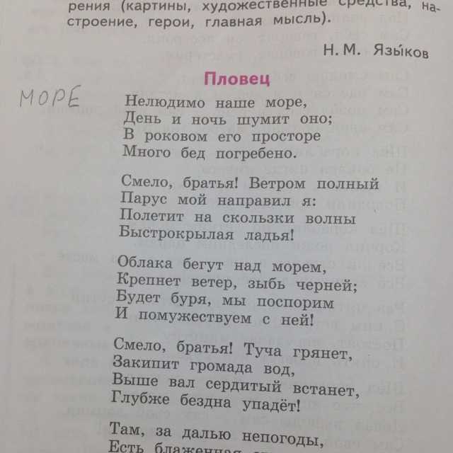Николай языков – пловец (нелюдимо наше море) – стихочудовище